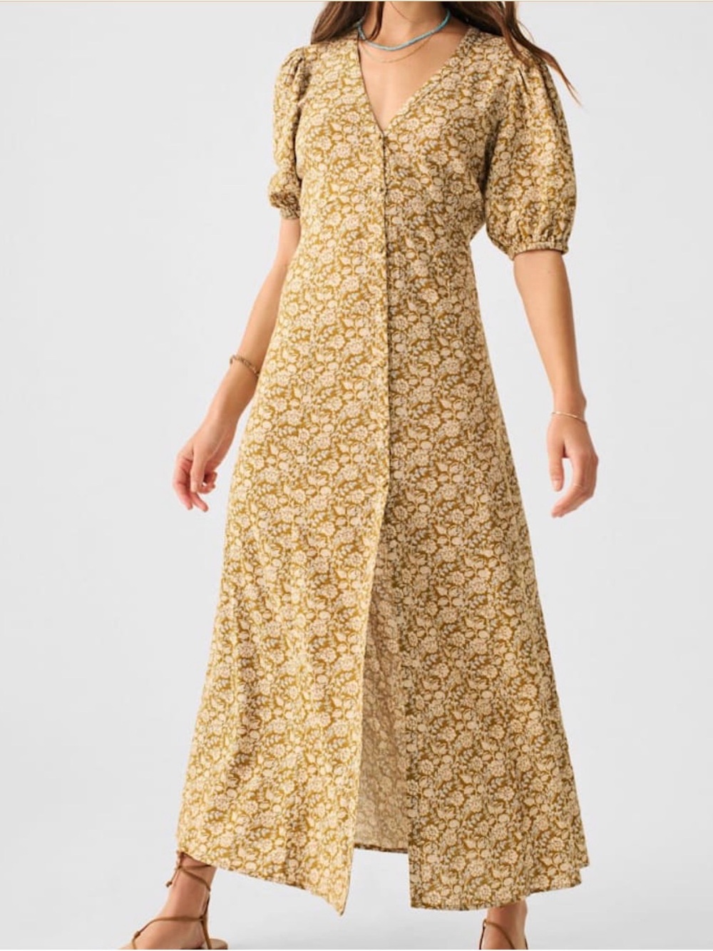 Faherty Havana Maxi Dress, Size M